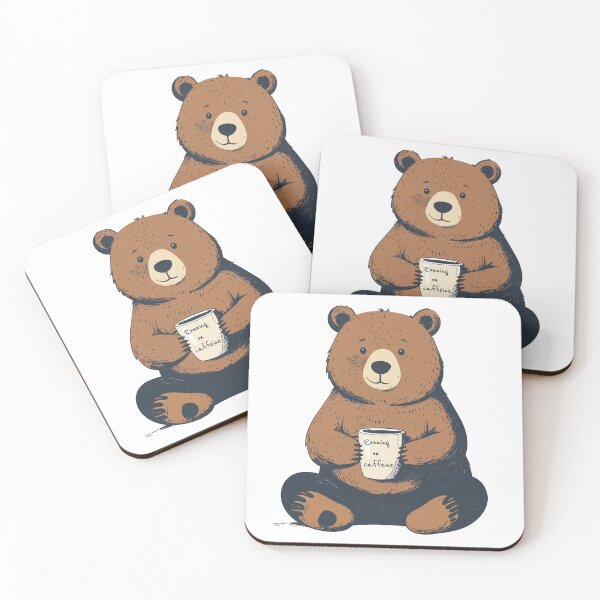 Item preview, Bear & Coffee – Cute Coffee Lover Illustration designed and sold by MarWachaN.