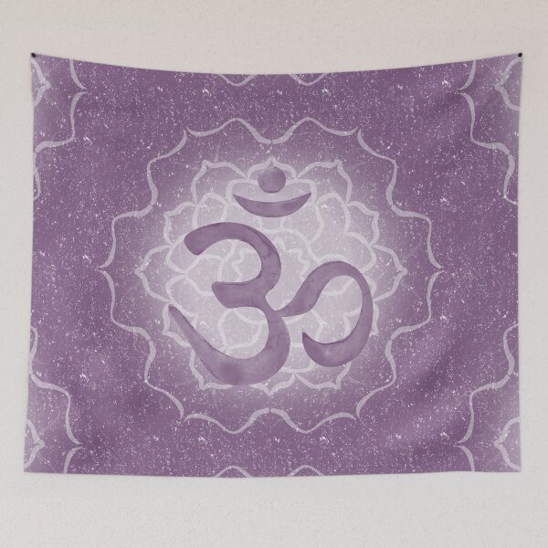 Item preview, OM Mandala Dark Watercolor Bija - Plum designed and sold by Irene Estelle.