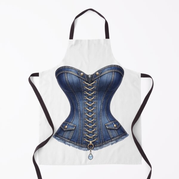 Item preview, Illusion Corset Denim Preppy Casual Everyday Aesthetic Fashion designed and sold by ArcanePrintsxo.