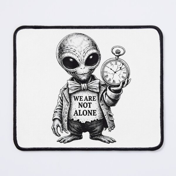 Item preview, We Are Not Alone Alien Illustration | Vintage UFO Art designed and sold by Senkov.
