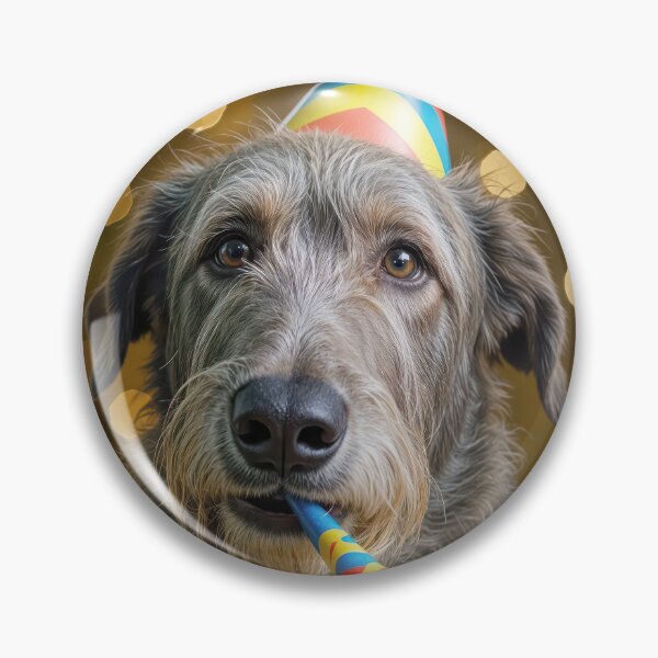 Item preview, Irish Wolfhound Birthday Party In Bokeh Background designed and sold by Maria Dryfhout.