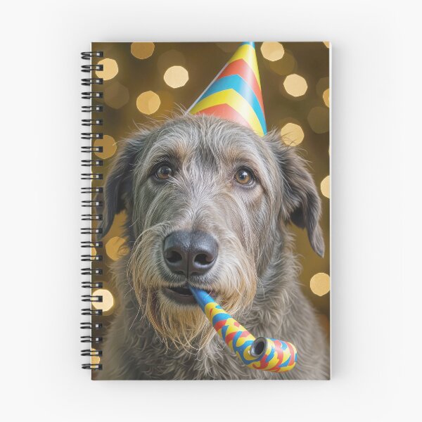Item preview, Irish Wolfhound Birthday Party In Bokeh Background designed and sold by Maria Dryfhout.