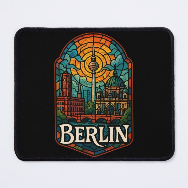 Item preview, Berlin Germany Retro Stained Glass designed and sold by TomFrontierArt.