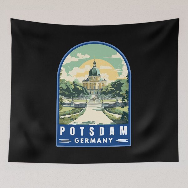 Item preview, Potsdam in Brandenburg Germany Retro Travel Art Emblem designed and sold by MaateoDesign.