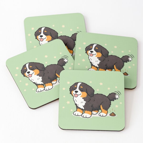 Item preview, A cute Bernese mountain dog pooping designed and sold by PawPurfect.