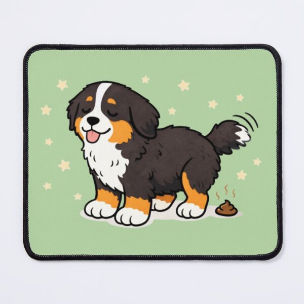 Item preview, A cute Bernese mountain dog pooping designed and sold by PawPurfect.