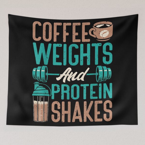 Item preview, Funny Workout Coffee Weights and Protein Shakes Weightlifting Workout designed and sold by CameronTheBro.