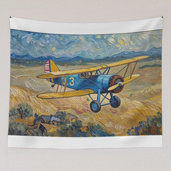 Item preview, Vintage propeller aircraft in flight designed and sold by sid1802.