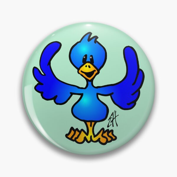 Item preview, Twittering Blue Bird - Full Color Design designed and sold by cardvibes.