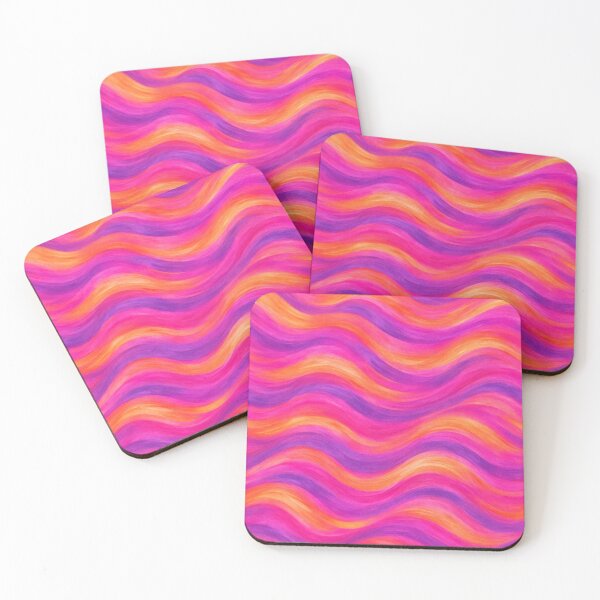 Item preview, Abstract Wavy Pattern – Pink Orange Purple Flowing Lines Seamless Background designed and sold by astersgraphics.