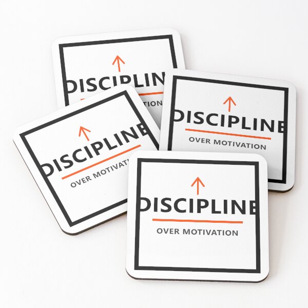 Item preview, Discipline Over Motivation - Minimalist Fitness & Gym Quot designed and sold by puresketchlab.