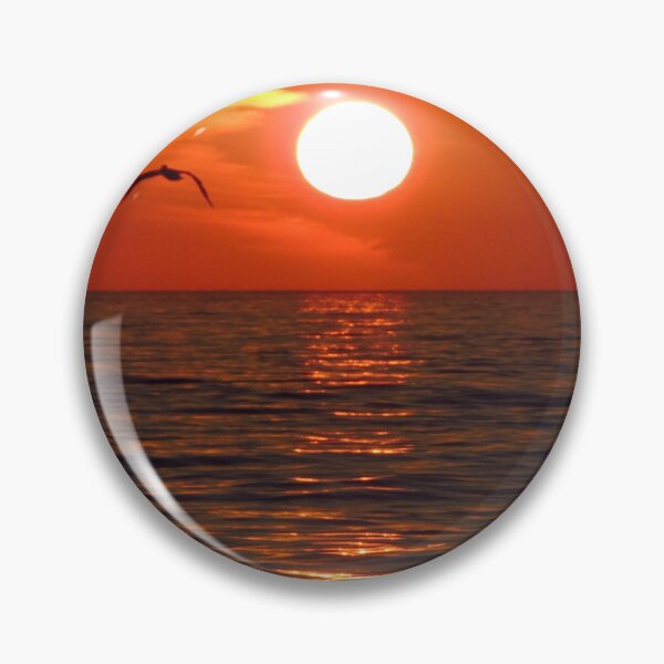 Item preview, Sunset Red Sky Pelican designed and sold by "sensesillusion" - Nature Images Art Prints .