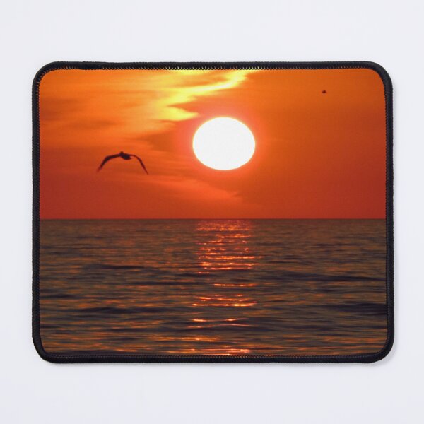 Item preview, Sunset Red Sky Pelican designed and sold by "sensesillusion" - Nature Images Art Prints .