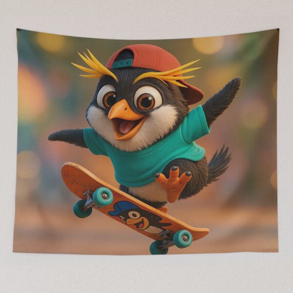 Item preview, Skater Macaroni Penguin designed and sold by Sillytoe.