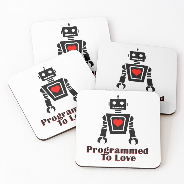 Item preview, Programmed To Love Cute Robot Heart designed and sold by AnnDesignStudio.