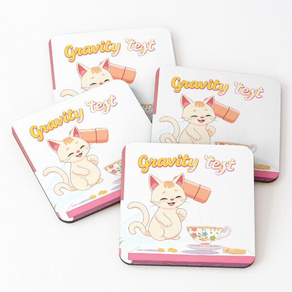 Item preview, Funny Cat Gravity Test Tea Party Illustration designed and sold by LowBattery Social Club.