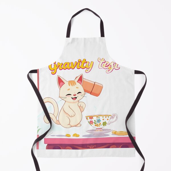 Item preview, Funny Cat Gravity Test Tea Party Illustration designed and sold by LowBattery Social Club.