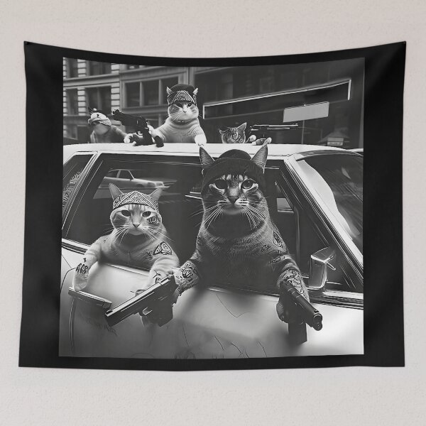 Item preview, Funny Cat Gang Thug designed and sold by CameronTheBro.