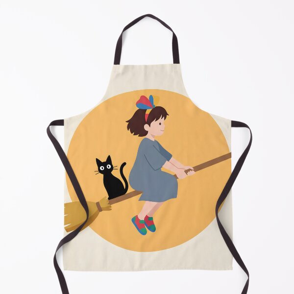 Item preview, Kiki’s Delivery Service Inspired Witch Girl Cat Broom Poster, Studio Ghibli Style Anime Wall Art Print, Kawaii Flying Witch Nursery Decor designed and sold by AbstractAuraArt.
