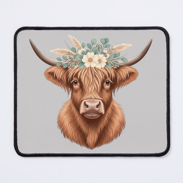 Item preview, Boho Highland Cow Flower Crown designed and sold by SholoStudio.