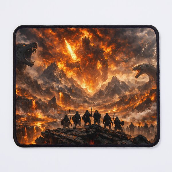 Item preview, Ragnarok – Epic Norse Apocalypse Landscape designed and sold by NorseDrip.