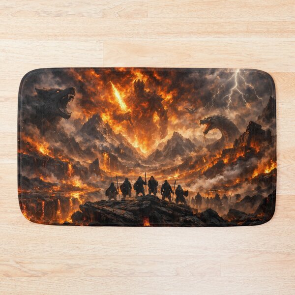 Item preview, Ragnarok – Epic Norse Apocalypse Landscape designed and sold by NorseDrip.