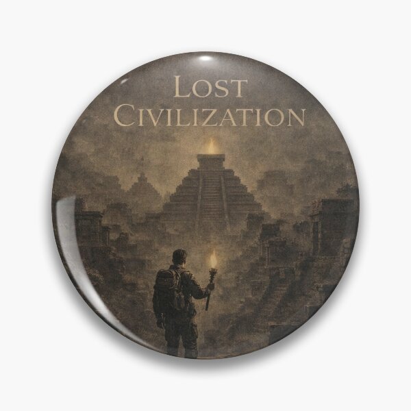 Item preview, Lost Civilization ancient city pyramid ruins lost archaeology  designed and sold by VanillaBlueSky.