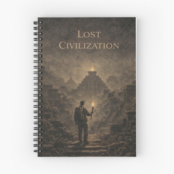 Item preview, Lost Civilization ancient city pyramid ruins lost archaeology  designed and sold by VanillaBlueSky.