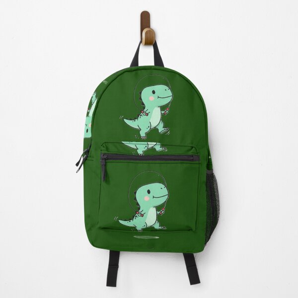 Item preview, Cute Green T-Rex Jumping Rope | Fun Kawaii Cartoon Dino Kids T-Shirt for Active Little Ones designed and sold by LittleRoarArt.