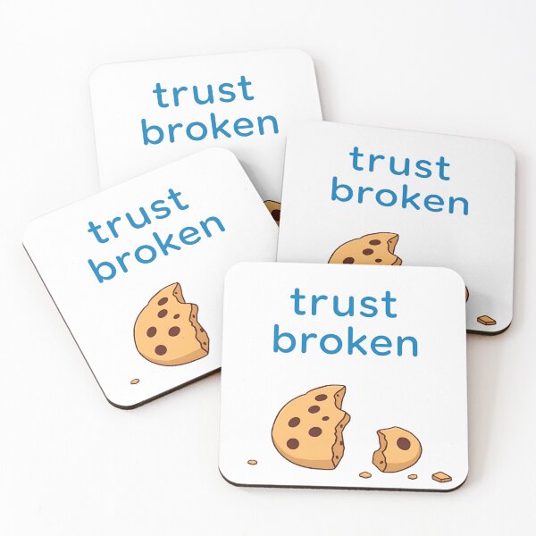 Item preview, Broken Cookie Trust Broken Funny Pun designed and sold by LowBattery Social Club.