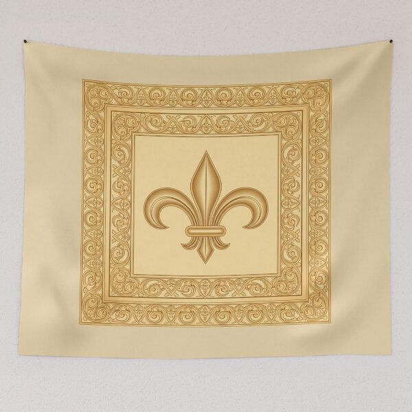 Item preview, Ornamental Golden Frame with Fleur de Lis designed and sold by ProjectNoah.