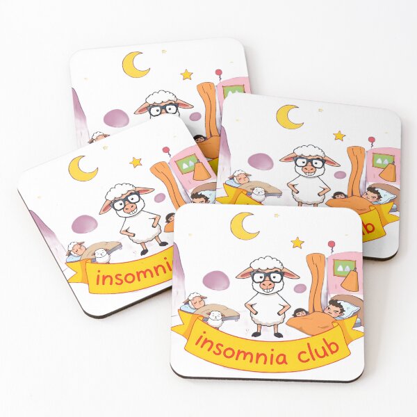 Item preview, Insomnia Club Counting Sheep Funny Sleep Art designed and sold by LowBattery Social Club.