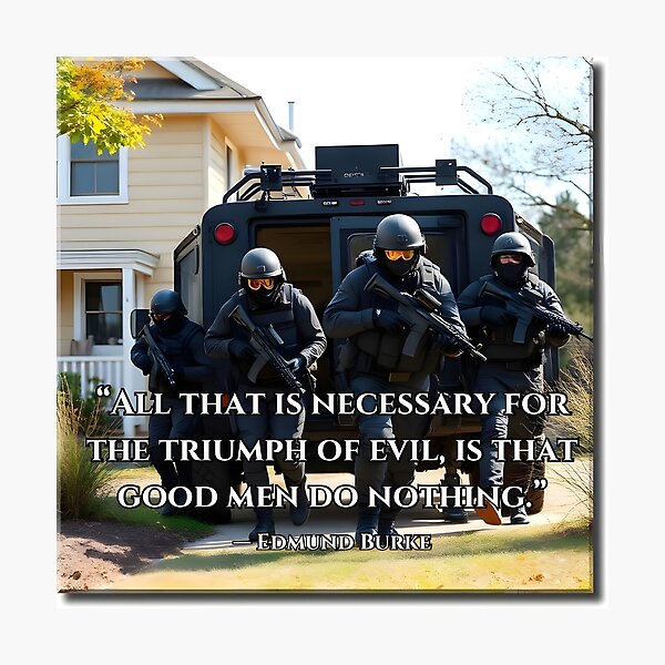 Item preview, All that is necessary for the triumph of evil, is that good men do nothing. designed and sold by ArtOfWarTshirts.