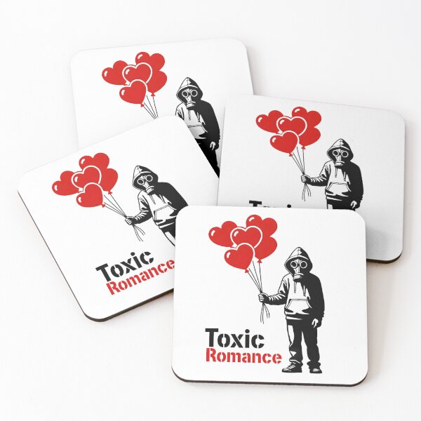 Item preview, Toxic Romance Gas Mask Heart Balloons designed and sold by AnnDesignStudio.