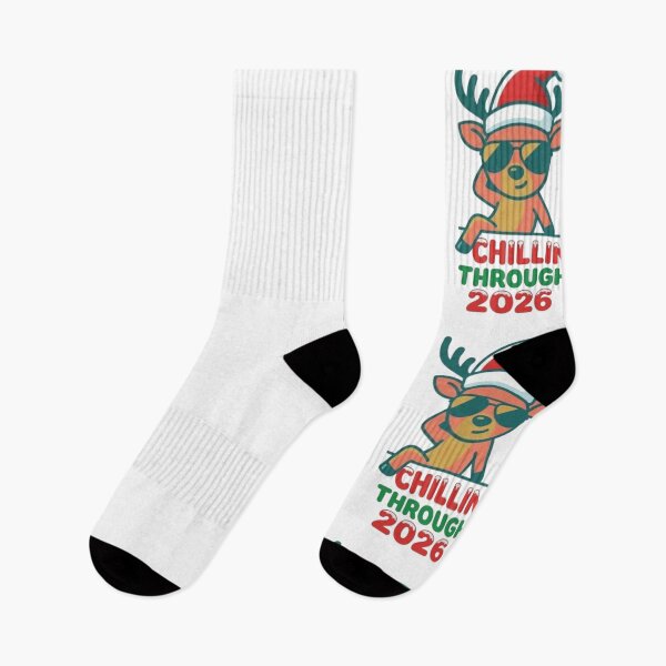 Item preview, Trendy Chillin' Reindeer 2026 - Christmas T-Shirt Design designed and sold by puresketchlab.