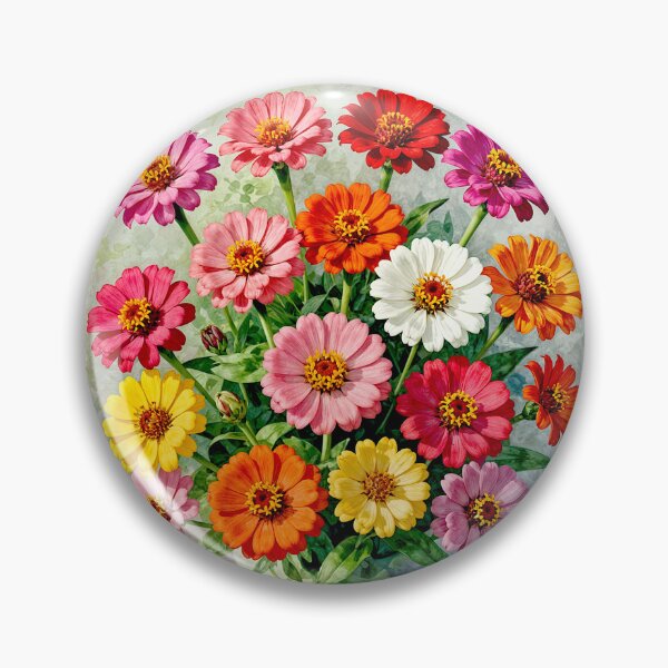 Item preview, Zinnias Flowers#12 designed and sold by Helios Be. Lavsh.