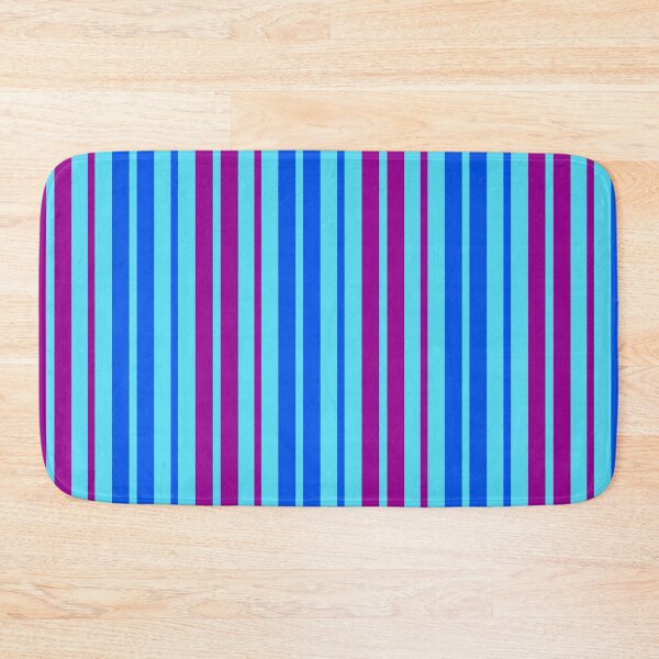 Item preview, Purple Blue Stripes On Blue Pattern Design  designed and sold by PatternTitan.
