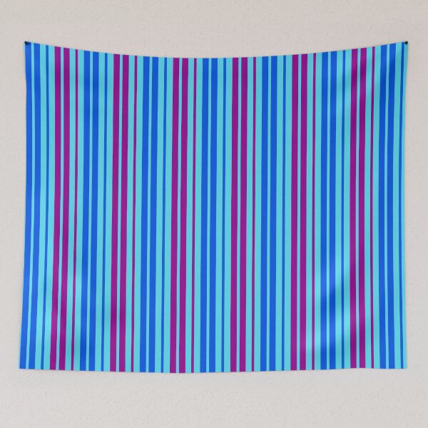 Item preview, Purple Blue Stripes On Blue Pattern Design  designed and sold by PatternTitan.