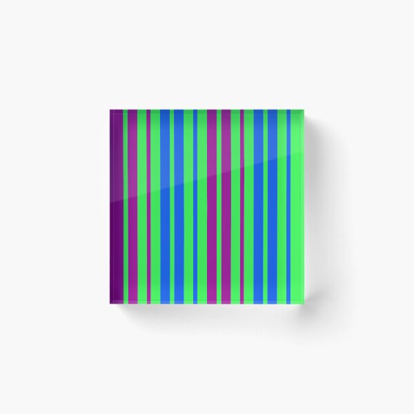 Item preview, Purple Blue Stripes On Green Pattern Design  designed and sold by PatternTitan.