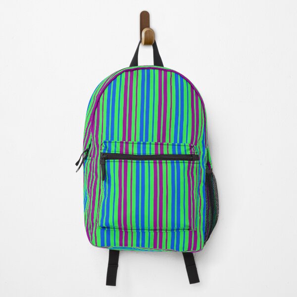 Item preview, Purple Blue Stripes On Green Pattern Design designed and sold by PatternTitan.