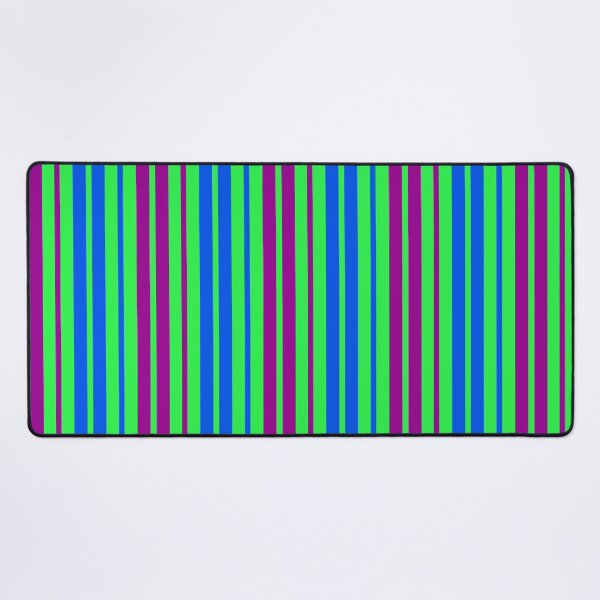 Item preview, Purple Blue Stripes On Green Pattern Design designed and sold by PatternTitan.