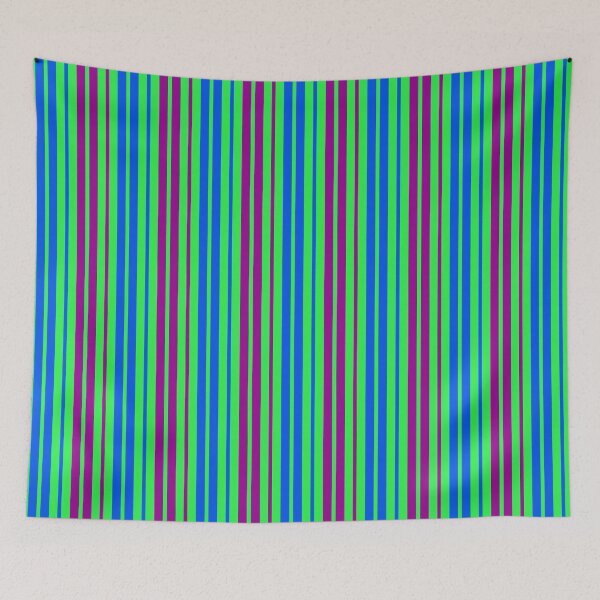 Item preview, Purple Blue Stripes On Green Pattern Design  designed and sold by PatternTitan.