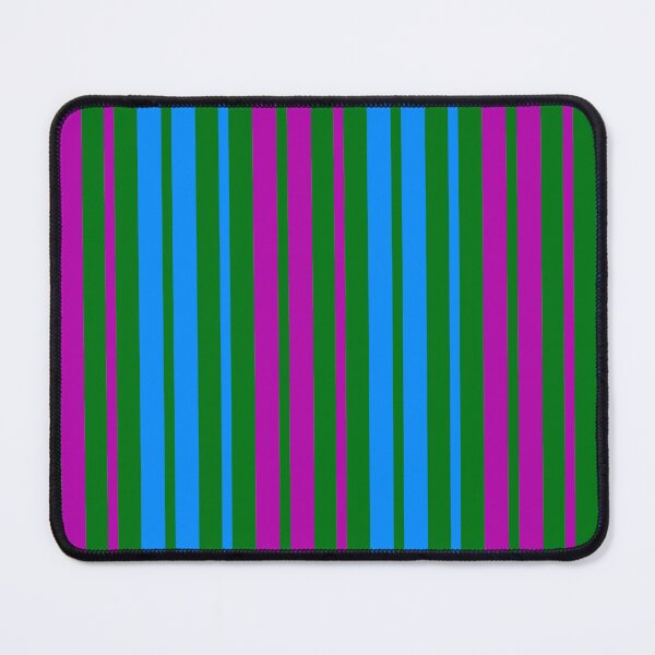 Item preview, Purple Blue Stripes On Green Pattern Design designed and sold by PatternTitan.