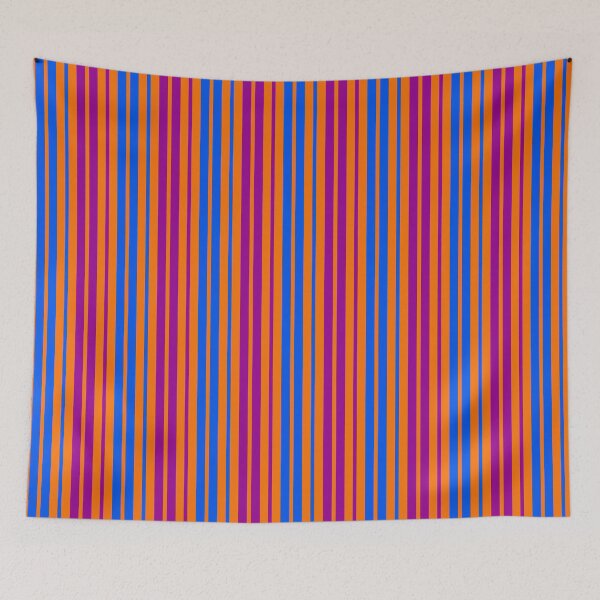 Item preview, Purple Blue Stripes On Orange Pattern Design  designed and sold by PatternTitan.