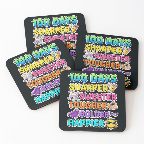 Item preview, Happy 100th Day of School - Sharper Sweeter Tougher Bolder Happier designed and sold by Abdeelol.