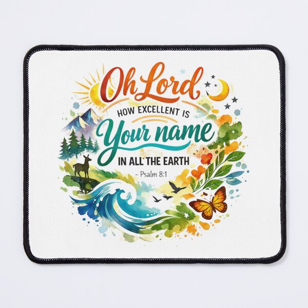Item preview, How Excellent Is Your Name - Nature Circle Watercolor Graphic designed and sold by Faithloveshop.