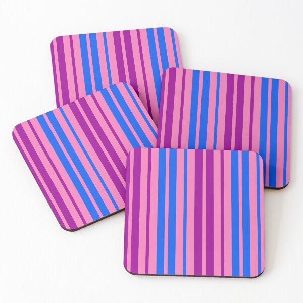 Item preview, Purple Blue Stripes On Pink Pattern Design  designed and sold by PatternTitan.