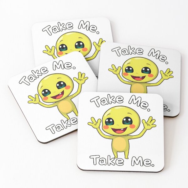 Item preview, Cute Yellow Alien Take Me Home designed and sold by LowBattery Social Club.