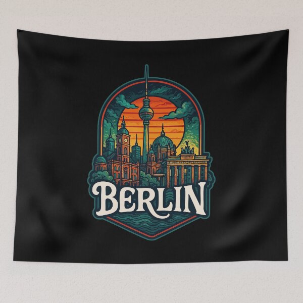 Item preview, Berlin Germany Retro Vintage Travel designed and sold by TomFrontierArt.