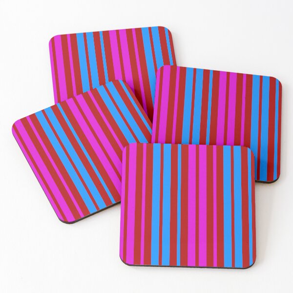 Item preview,  Purple Blue Stripes On Red Pattern Design  designed and sold by PatternTitan.